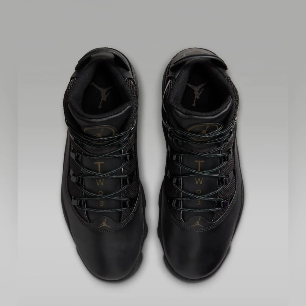Nike Air Jordan Winterized 6 Rings Men’s Size 9 Shoes Triple Black” FV3826 001 - Picture 4 of 12